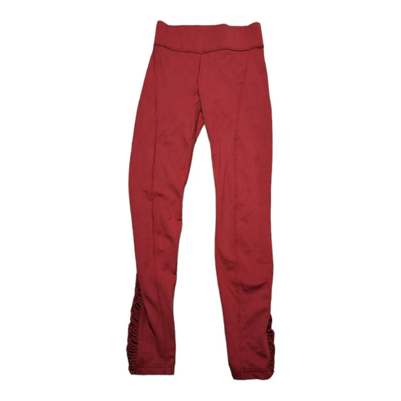 Carbon38 Red Dahlia Padang Macrame Active Leggings Size Small - Picture 2 of 5